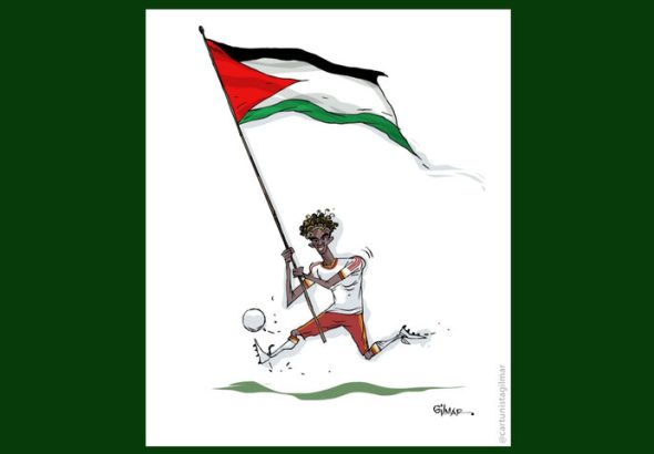 واکنش کارتونیست برزیلی به حضور یامال در فینال جام جهانی با پرچم فلسطین