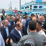بازدید وزیر جهاد کشاورزی از اسکله صیادی پشت شهر بندرعباس